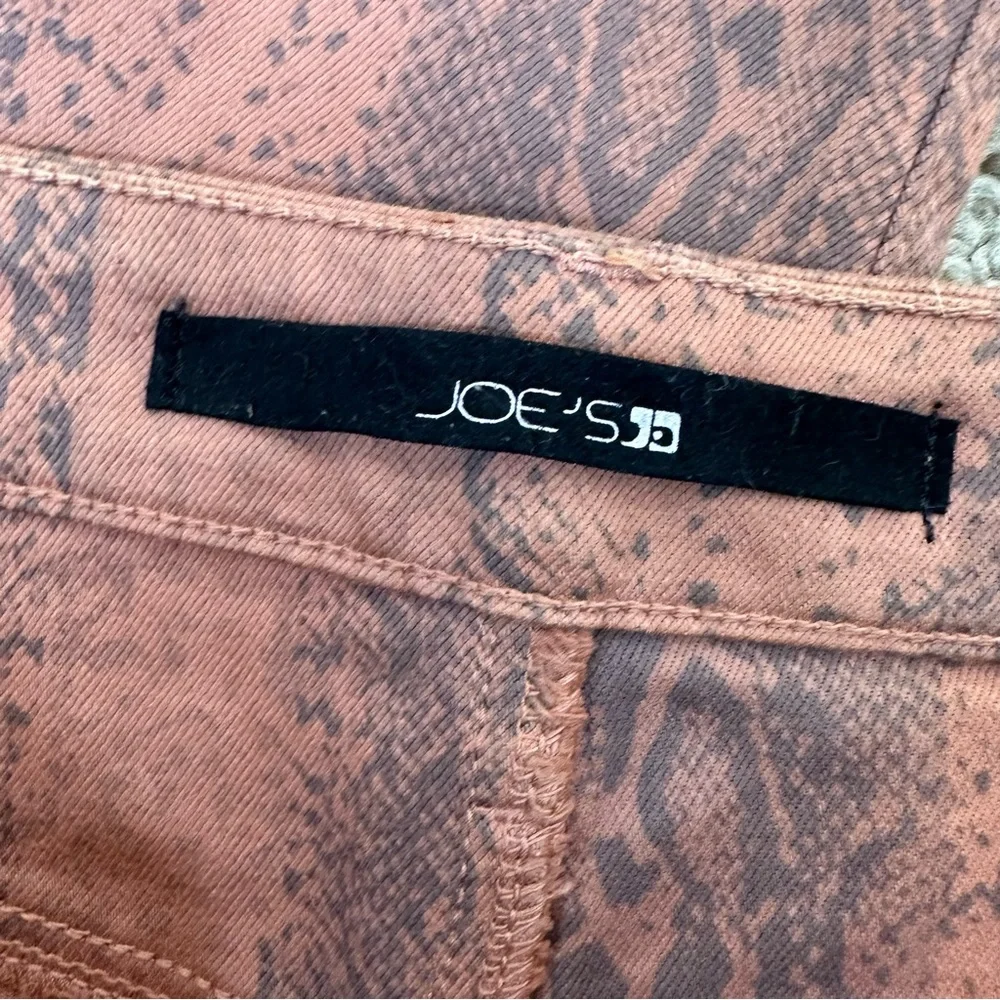 Joe’s Jeans High Water Orange Snake Skinny Ankle Denim Pants - Picture 4 of 9